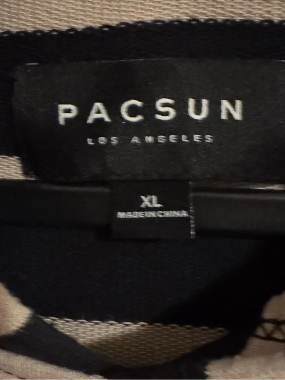 PacSun Black & Tan Striped Hooded Size- XL - Picture 4 of 10